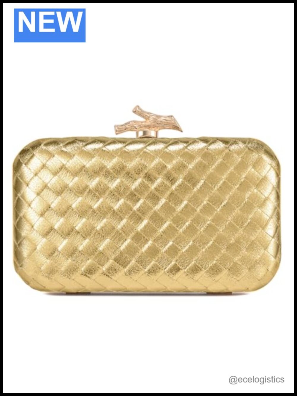 Woven Clutch Purse for Evening Formal Party Detachable Chain Shoulder Bag